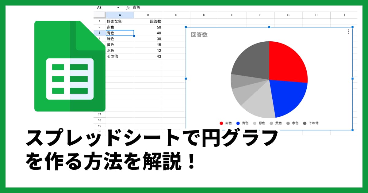 【完全ガイド】スプレッドシートで円グラフを作成する方法|見やすくするコツも解説